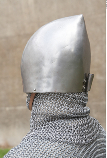 Photos Medieval Knight in mail armor 3 army head helmet…